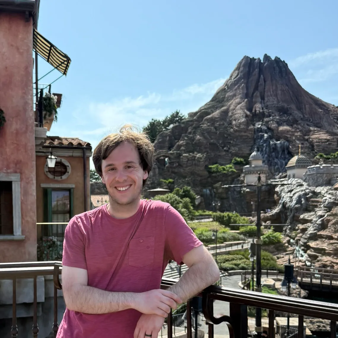 Ryan smiling at Tokyo DisneySea
